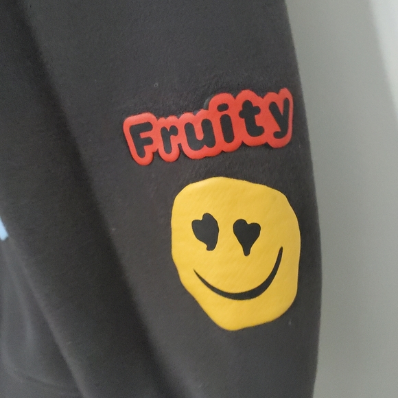 White Fox Boutique Graphic Oversized Hoodie Charcoal Women Medium - Picture 8 of 11